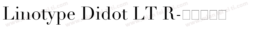 Linotype Didot LT R字体转换